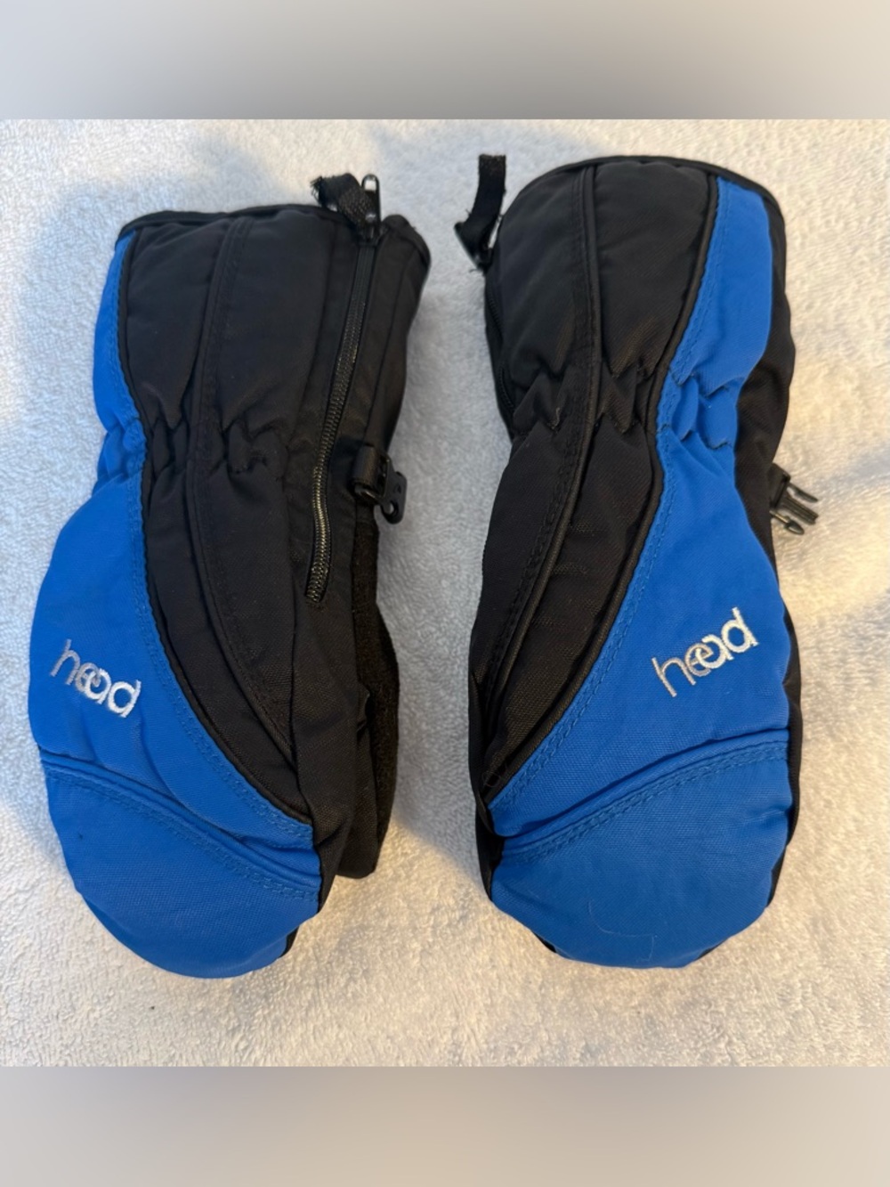 Head Black and Blue Ski Gloves with Brand Tag